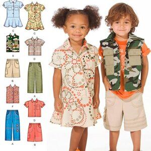 Toddler Girls or Boys Shirt, Pants, Shorts, & Dress Sizes 1/2-1-2-3-4